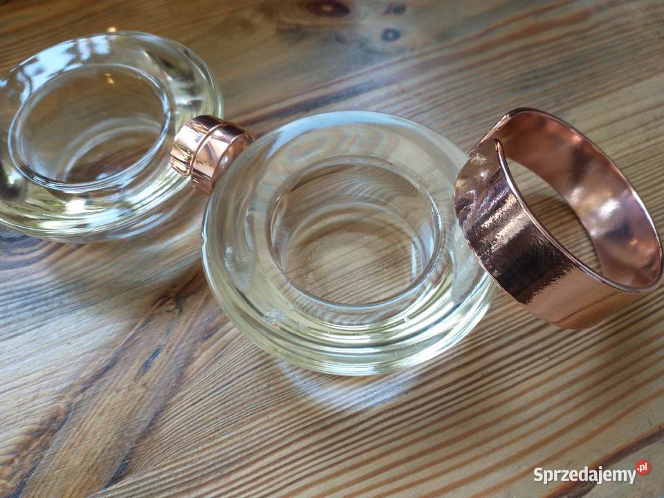 Komplet bransoletka obrączka miedź rękodzieło Łódź