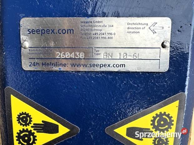 Pompa śrubowa ślimakowa spożywcza Seepex BN 106L Błonie