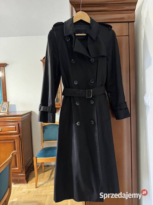 Płaszcz damski XS trencz czarny Massimo Dutti z śląskie Częstochowa