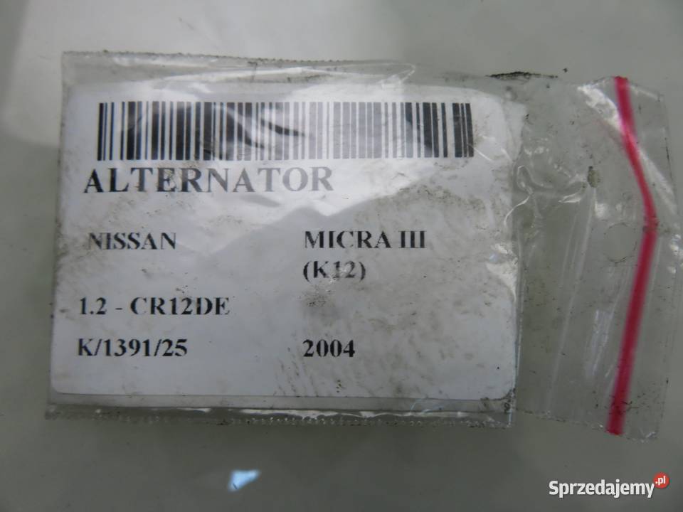 ALTERNATOR NISSAN MICRA III K12 12 CR12DE osobowe małopolskie sprzedam