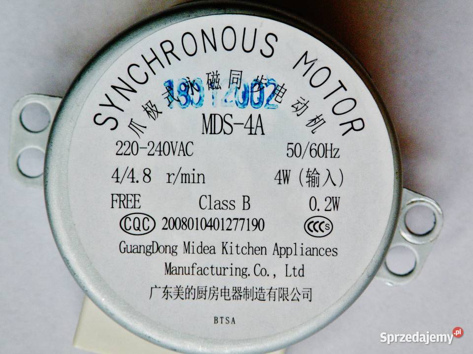Silnik Midea MDS4A z zabierakiem talerza Bydgoszcz