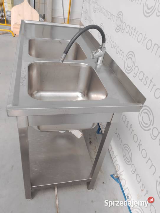 Stół z 2 zlewami i półką 140x60x85 Wrocław