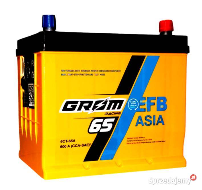 Akumulator 65Ah 600A Grom Racing Japan EFB P pomorskie Kościerzyna sprzedam