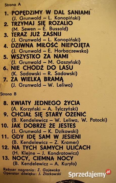 Jerzy Grunwald En Face 1973 wydanie I płyta winylowa sprzedam