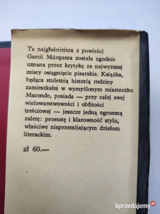 Marquez Garcia Gabriel Sto lat samotności Kielce