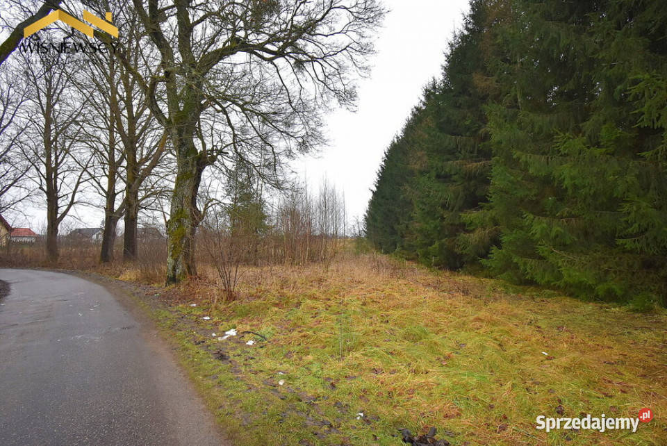Działka budowlana uzbrojona 5000 m2 obok rzeki warmińsko-mazurskie Smolajny