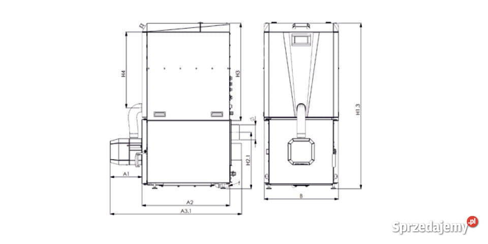 Kocioł piec na pellet Slim palnik KIPI 15 kW