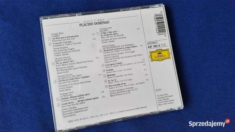 Placido Domingo Grosse Stimmen Deutsche CD lubelskie Puławy sprzedam