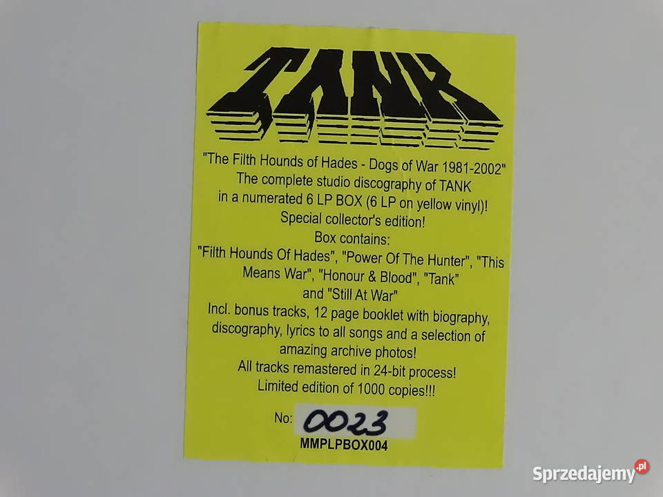 TANK 6LP BOX The Filth Hounds Of Hades Dogs Of