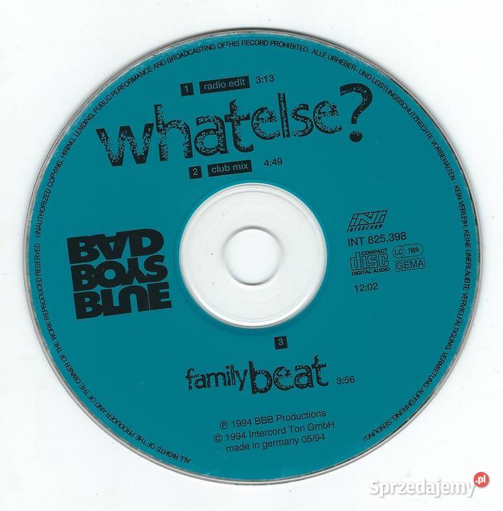 Maxi CD Bad Boys Blue What Else 1994 Intercord pop sprzedam