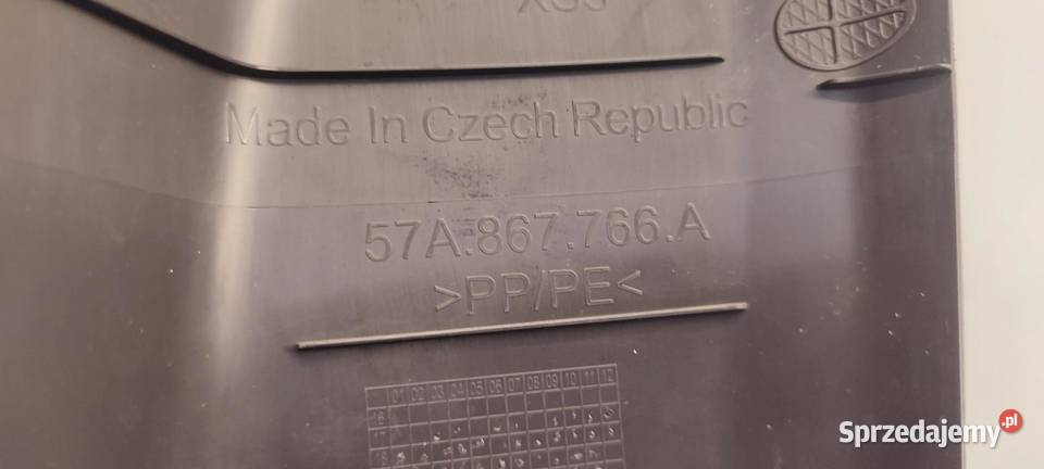 SKODA KAROQ OSŁONA POSZYCIE SŁUPKA PRAWE