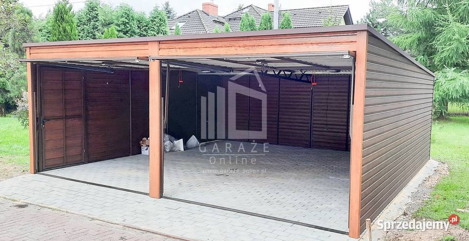 GARAZ BLASZANY 6m x 58m 2x Brama drewnopodobny Nysa sprzedam