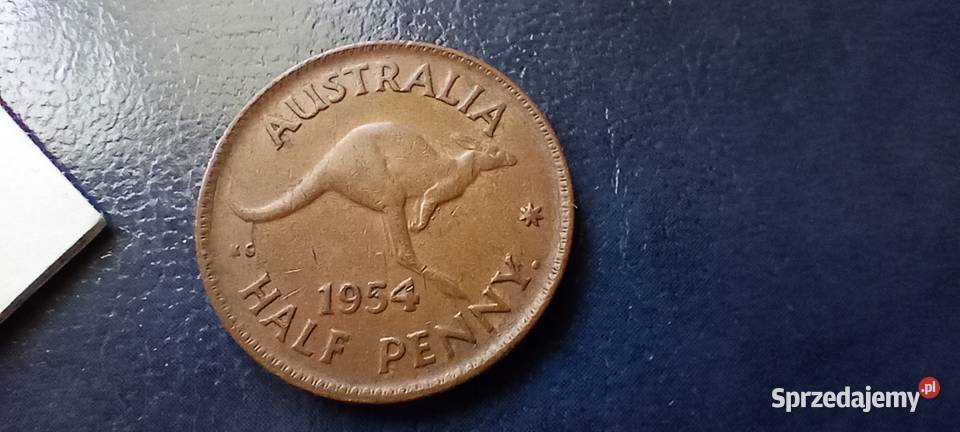 Stare monety 12 pens 1954 Australia podkarpackie Lesko sprzedam