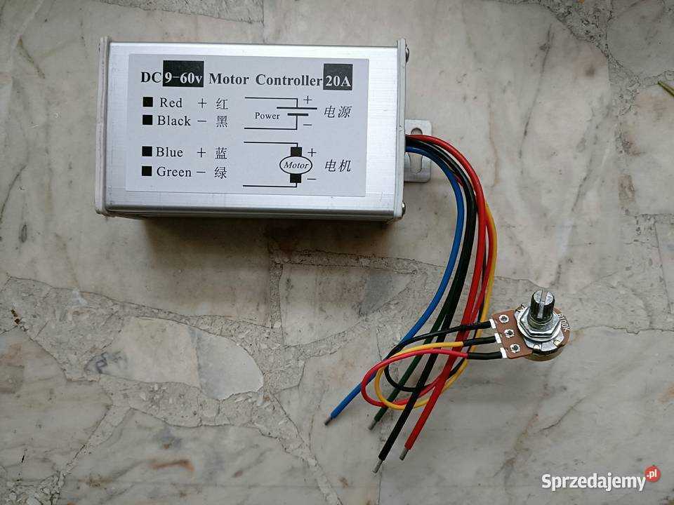 Regulator Prędkości Silnika PWM 20a 9V60V DC Tarnobrzeg