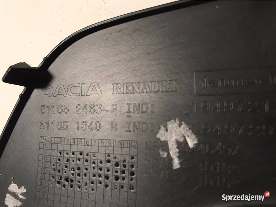 Dacia Duster II zaślepka haka zderzak tył