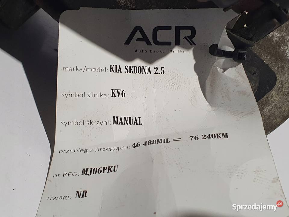 ROZRUSZNIK Kia Carnival Sedona 25 V6 oryginał osobowe Chełm