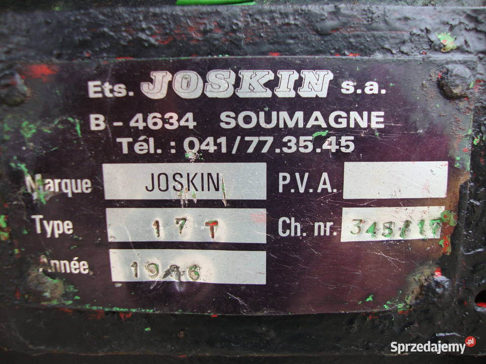 JOSKIN przyczepa rolnicza ciężarowa tandem 17 Pozostałe Czaplinek