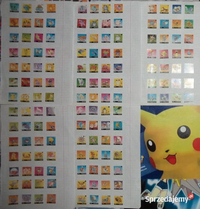 Pokemony plakat 151 Pokemonów NAKLEJKI podkarpackie Rzeszów