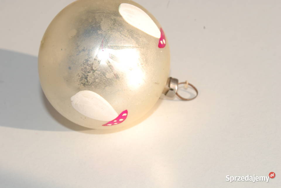 Stara bombka ozdoba muchomory rękodzieło antyk