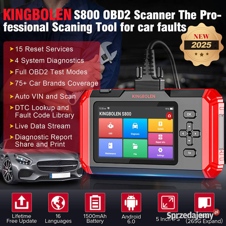 Interfejs skaner diagnostyczny KINGBOLEN S800 dolnośląskie Wrocław
