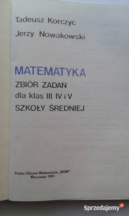 Matematyka zbiór zadań kl 3 4 i 5 szkoły Gdynia