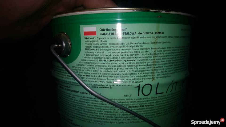Farba Śnieżka Supermal popielaty połysk 10L Warszawa sprzedam