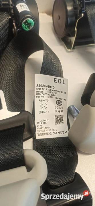 SUZUKI SWIFT VII MK9 PASY BEZPIECZEŃSTWA KOMPLET dolnośląskie sprzedam