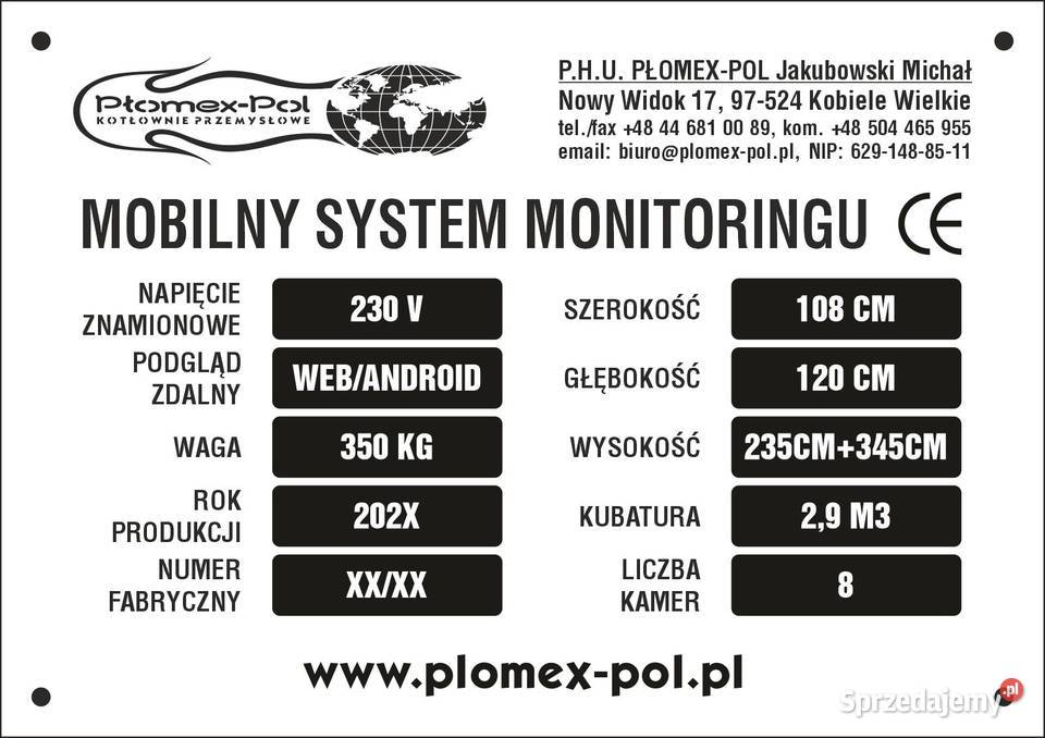 Mobilna Wieża Monitoringu CCTV 8x Kamera 6Mpix Elektronika Radomsko