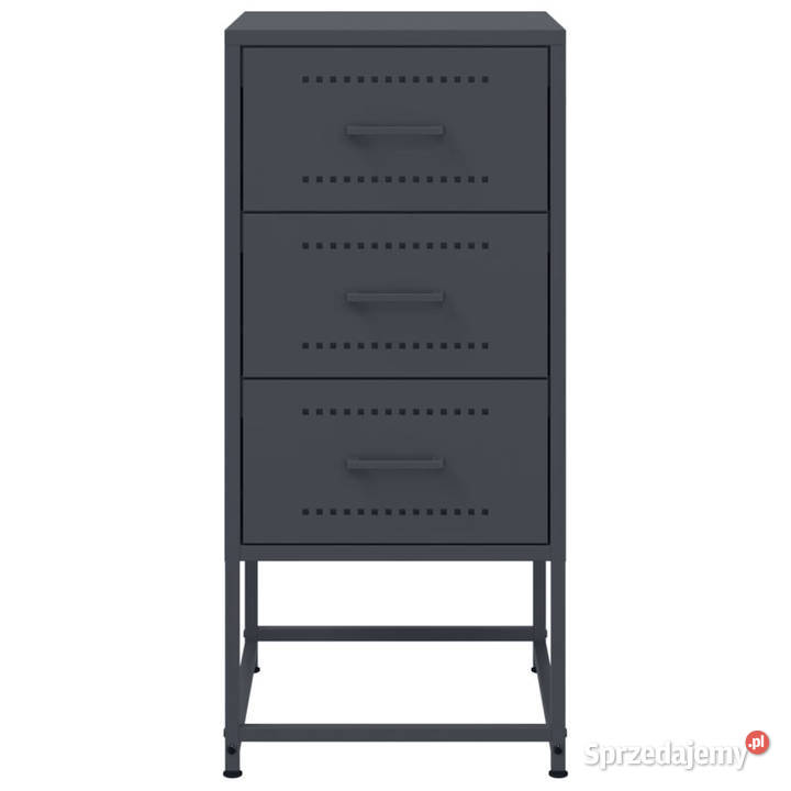 Szafka nocna antracytowa 36x39x78 stal WM846582