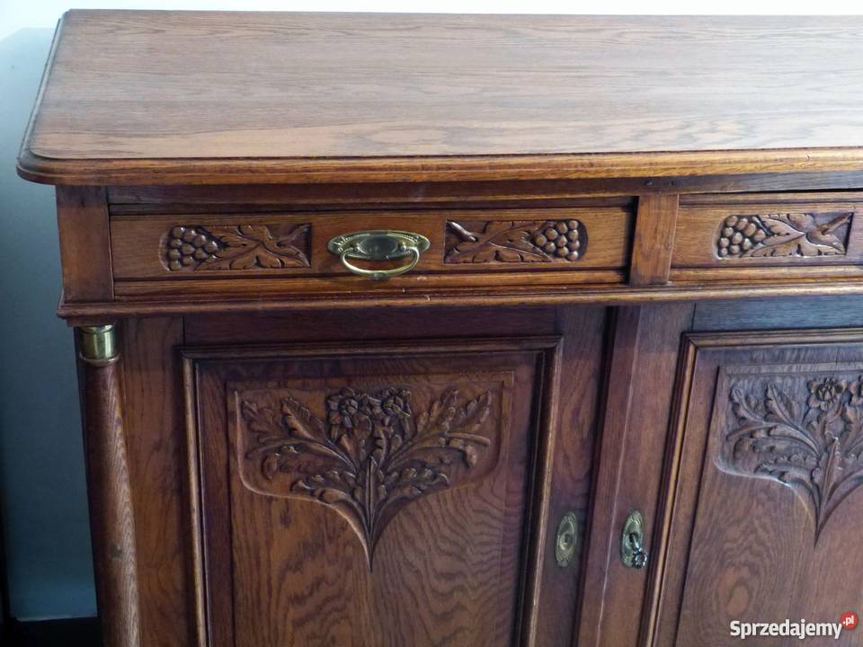 Piękna dębowa komoda secesyjnasklep Dąbrowa Dąbrowa Górnicza sprzedam