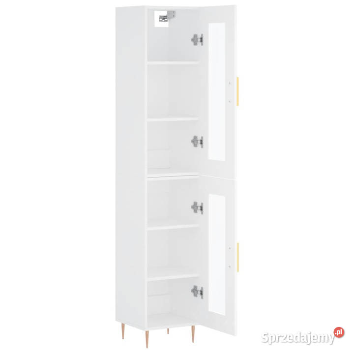 Wysoka szafka biała 345x34x180 materiał Warszawa