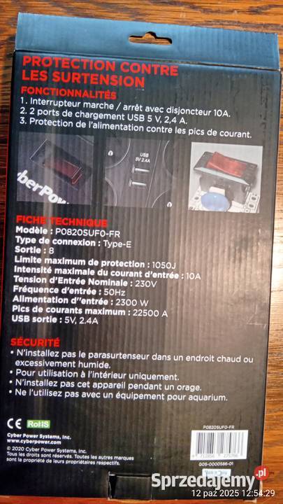 Listwa przeciwprzepięciowa zasilająca 230V Żabno