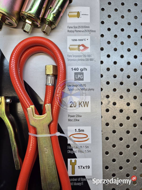 Palnik gazowy do papy dachowej 3 dysze wąż Nowe