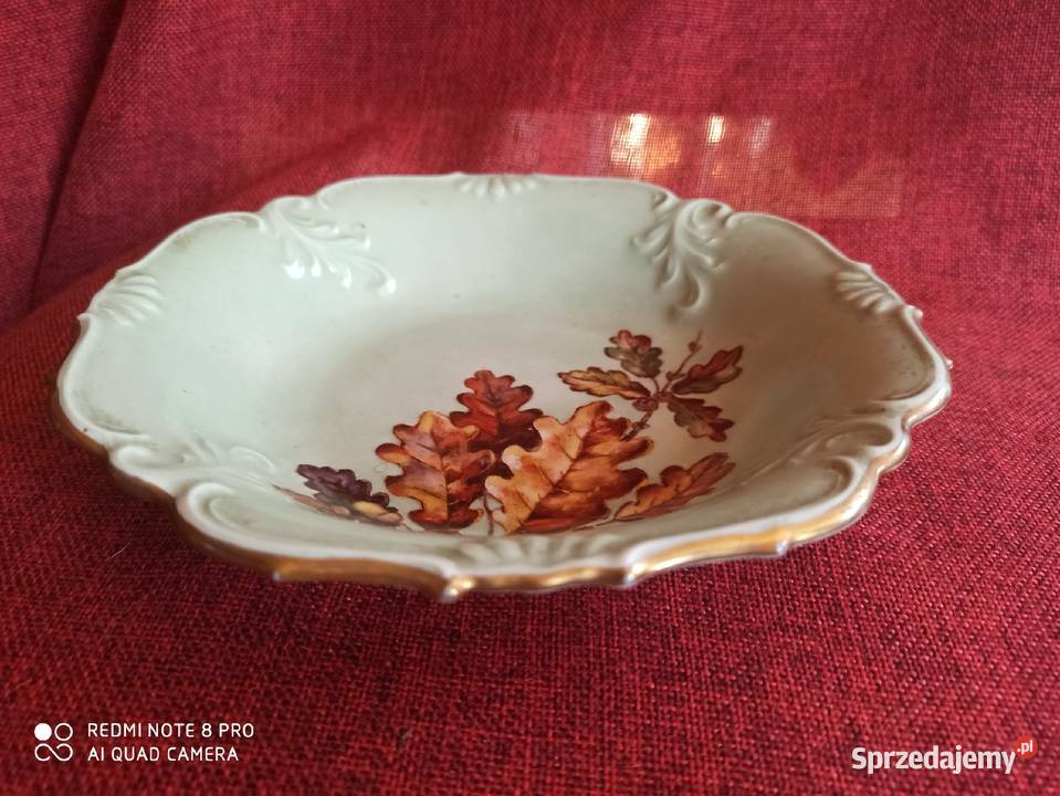 PATERKA zielona Haandmaled Żołędzie Biała Antyki, Sztuka, Kolekcje pomorskie Gdańsk sprzedam