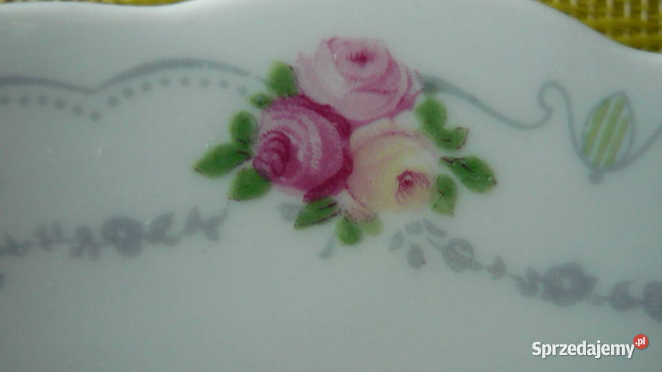 Talerzyk w kwiatki Porcelana i szkło Myszków