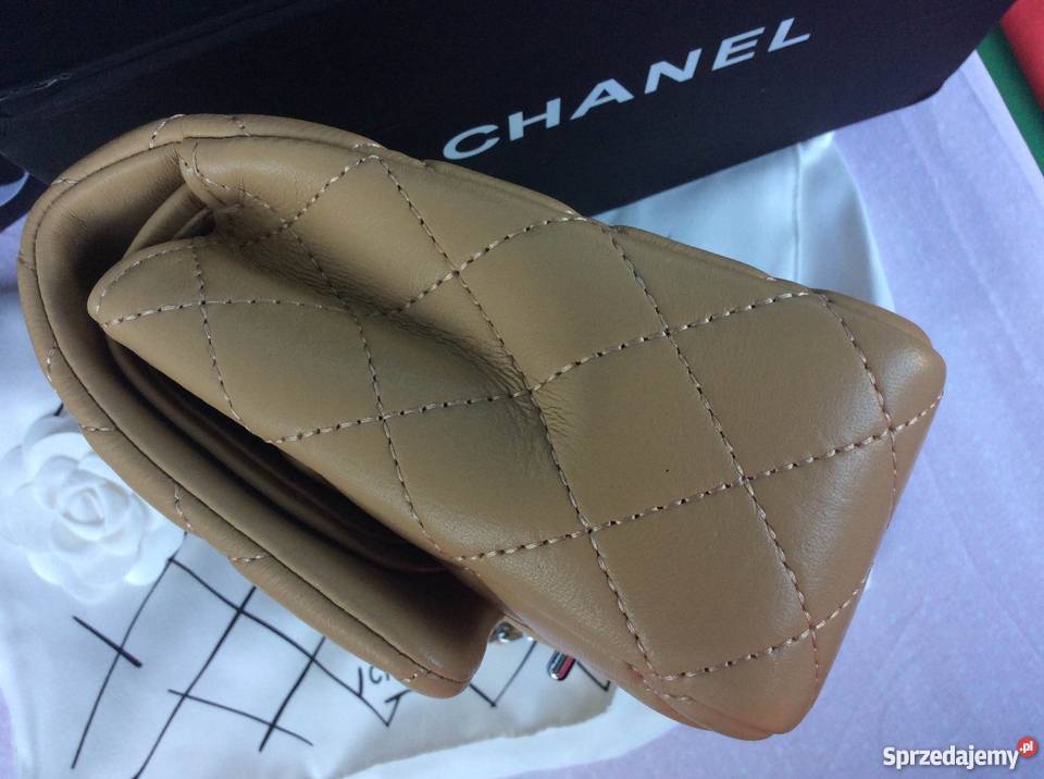 Chanel 255 Classic Flap Lambskin Beżowa sprzedam