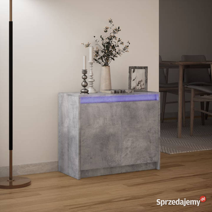 Szafka z LED szarość betonu 72x34x61 WM852176 mazowieckie Warszawa