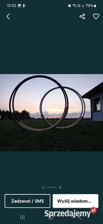 Huśtawka ozdoba dekoracja nowoczesna antracytowa Przysietnica