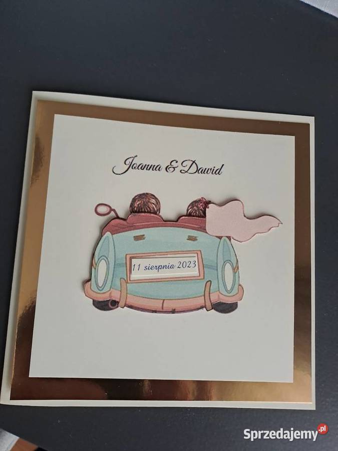Kartka z okazji ślubu w kopercie Strzebiń
