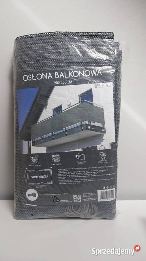 Osłona balkonowa 90x500 śląskie Gliwice