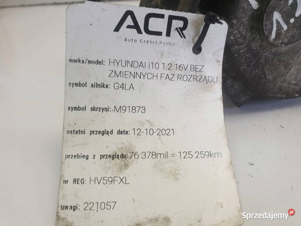 Hyundai i10 12 16V SPRĘŻARKA KLIMATYZACJI pompa Rudka sprzedam