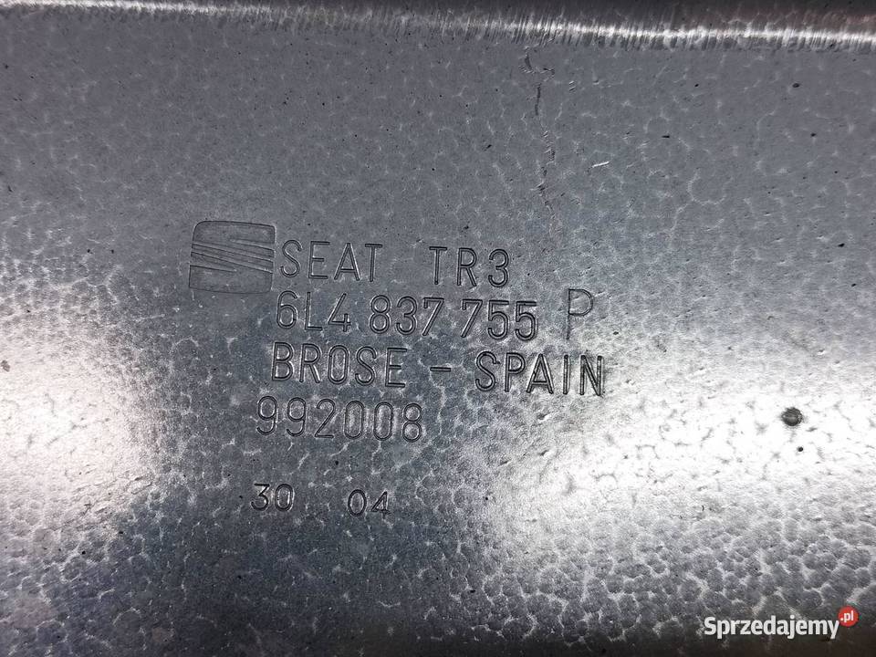 MECHANIZM SZYBY LEWY PRZÓD 6L4837755P Seat sprzedam