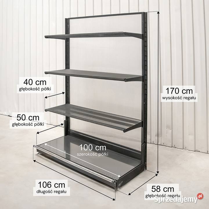Regał WIRELAND Solid York H170 L106 3 półki Magazynowanie podkarpackie Chmielów