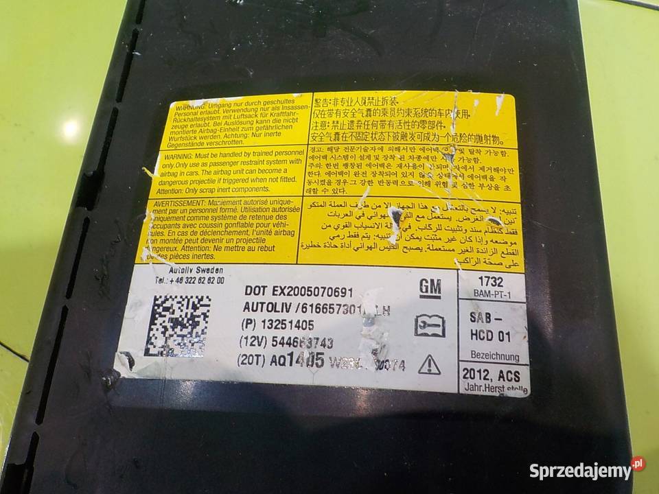 CHEVROLET ORLANDO 20 VCDI airbag poduszka fotela