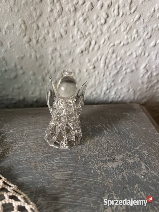Szklany Aniołek vintage Antyki