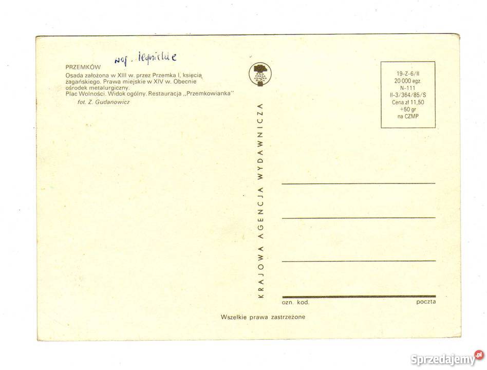 PRZEMKÓW POCZTÓWKA świętokrzyskie