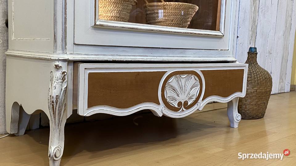 Biblioteka witryna LUDWIK XV Antyk biała 1913 r Gdańsk