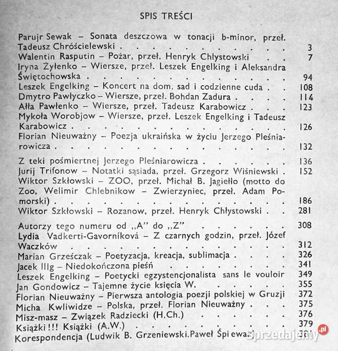 Literatura na świecie 8 181 1986 Pozostałe