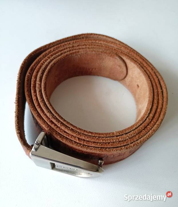 Pasek skórzany męski z PRLu vintage Łódź