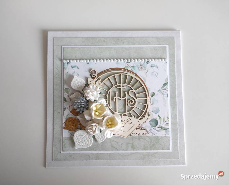 Kartka ręcznie robiona na Pierwszą komunię Łódź